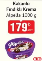 ALPELLA KAKAOLU FINDIKLI KREMA 1000 G fiyat ve kampanya bilgisi